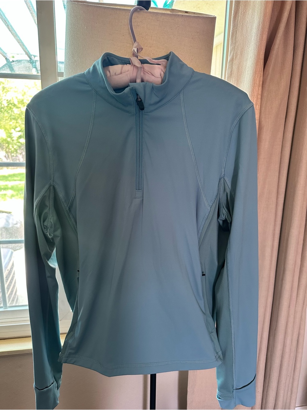 MPG Light Blue Quarter-Zip Active Top